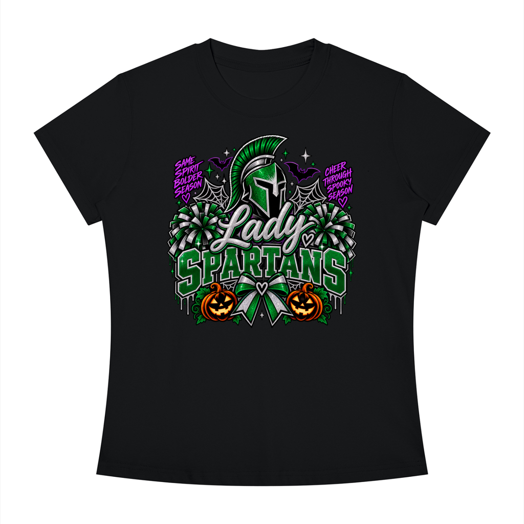 Lady spartan cheerleading holiday shirt