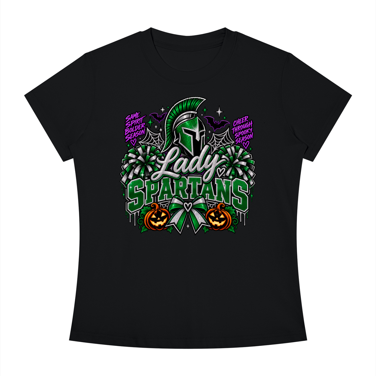 Lady spartan cheerleading holiday shirt